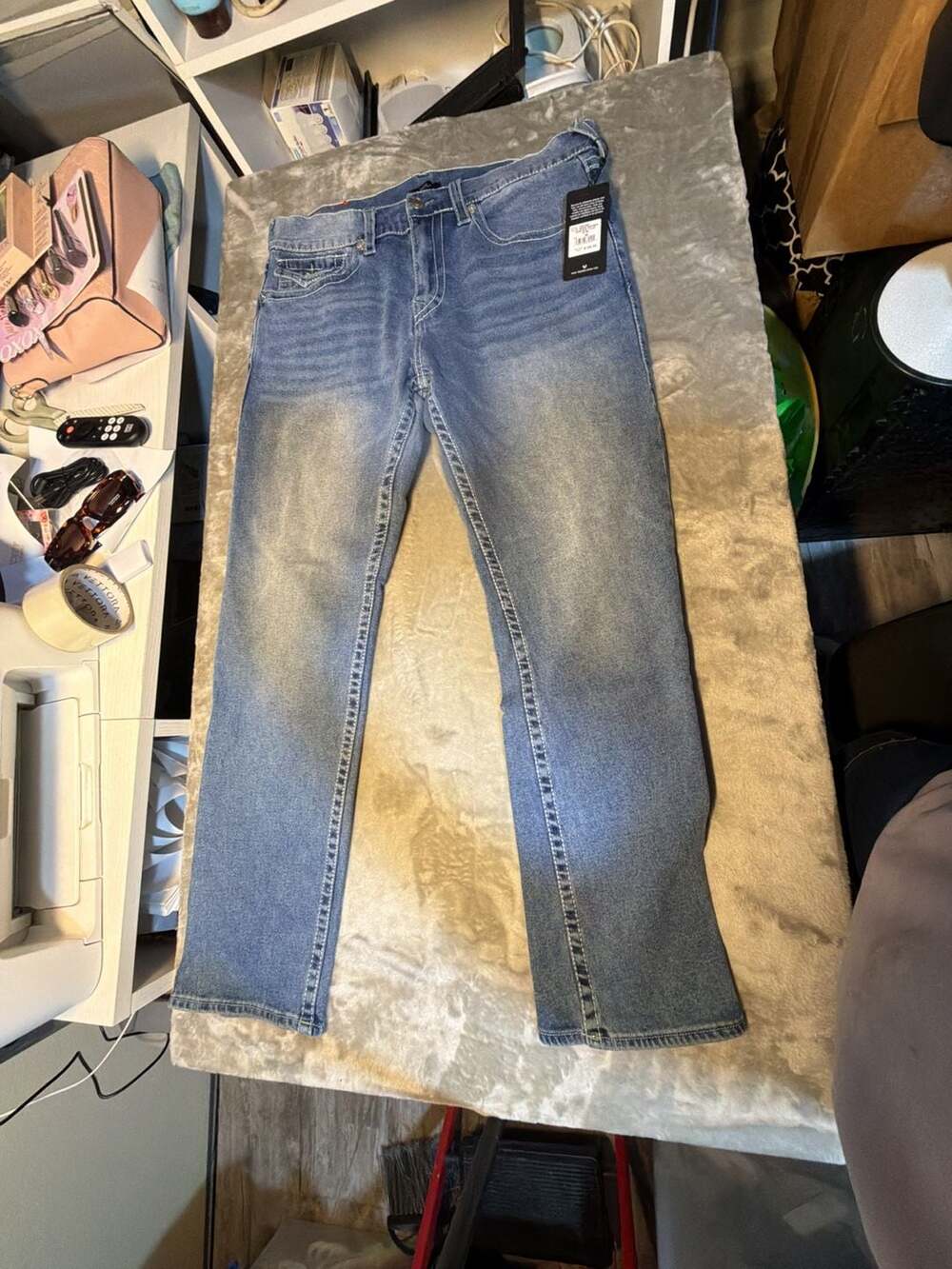 True Religion Geno Big T Flap Slim Jeans Medium Fresh Wash